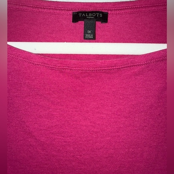 Talbots 1X women’s pullover blouse dark pink - Picture 4 of 4